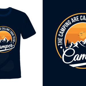Vintage Sunset Mountain Adventure T-shirt Vector Design