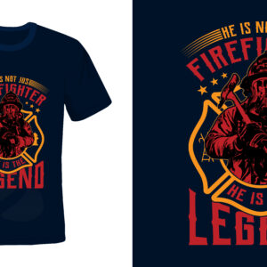 Printable Firefighter T-Shirt Design