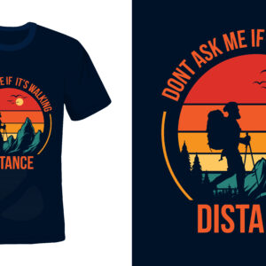 Camping Adventure Sunset Mountain T-Shirt Vector Design